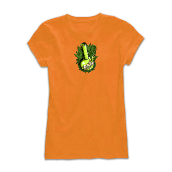 Дамска тениска с цветен принт BONG  Дамска тениска с цветен принт BONG